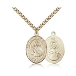 Gold Filled Our Lady of Mount Carmel Pendant w/ chain