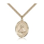Gold Filled Our Lady of San Juan Pendant w/ chain