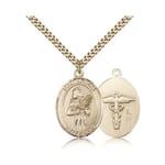 Gold Filled St. Agatha Nurse Pendant w/ chain