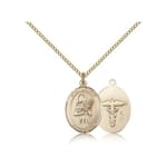 Gold Filled St. Agatha - Nurse Pendant w/ Chain