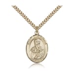 Gold Filled St. Alexander Sauli Pendant w/ chain