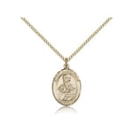 Gold Filled St. Alexander Sauli Pendant w/ Chain