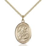 Gold Filled St. Anthony of Padua Pendant w/ Chain