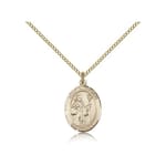 Gold Filled St. Augustine Pendant w/ Chain