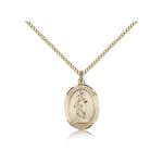 Gold Filled St. Barbara Pendant w/ Chain