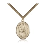 Gold Filled St. Bernadette Pendant w/ chain