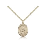 Gold Filled St. Bernadette Pendant w/ Chain
