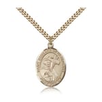 Gold Filled St. Bernard of Clairvaux Pendant w/ chain