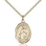 Gold Filled St. Catherine of Alexandria Pendant w/ Chain