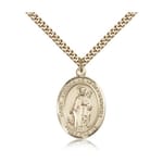 Gold Filled St. Catherine of Alexandria Pendant w/ chain