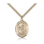 Gold Filled St. Catherine of Siena Pendant w/ chain