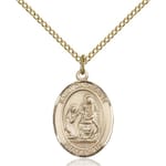 Gold Filled St. Catherine of Siena Pendant w/ Chain