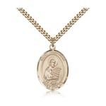 Gold Filled St. Christian Demosthenes Pendant w/ chain