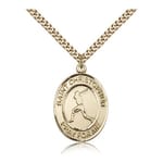 Gold Filled St. Christopher Medal w/ chain - Baseball