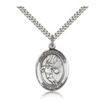 Gold Filled St. Christopher Medal w/ chain - Basketball 