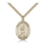 Gold Filled St. Christopher Medal w/ chain - Lacrosse