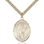 Gold Filled St. Christopher Medal w/ chain - Rodeo