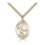 Gold Filled St. Christopher Medal w/ chain - Soccer (Male)