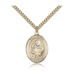Gold Filled St. Clare of Assisi Pendant w/ chain