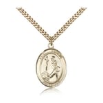 Gold Filled St. Dominic de Guzman Pendant w/ chain