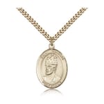 Gold Filled St. Edward the Confessor Pendant w/ chain