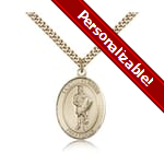 PERSONALIZE: Gold Filled St. Florian Pendant w/ chain