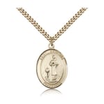Gold Filled St. Genesius of Rome Pendant w/ chain