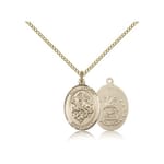 Gold Filled St. George / Air Force Pendant w/ Chain