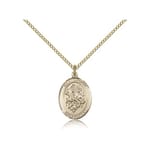 Gold Filled St. George Pendant w/ Chain