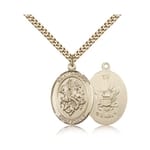 Gold Filled St. George Pendant w/US Navy Insignia