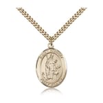 Gold Filled St. Hubert of Liege Pendant w/ chain