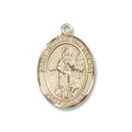 Gold Filled St. Isidore the Farmer Pendant w/ Chain