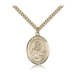 Gold Filled St. Isidore of Seville Pendant w/ chain