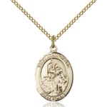 Gold Filled St. Joan of Arc Pendant w/ Chain