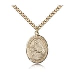 Gold Filled St. Madonna Del Ghisallo Pendant w/ chain