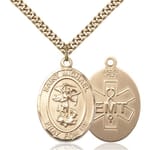 Gold Filled St. Michael / Emt Pendant w/ chain