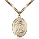 Gold Filled St. Michael / Paratrooper Pendant w/ chain