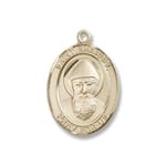 Gold Filled St. Sharbel Pendant w/ Chain