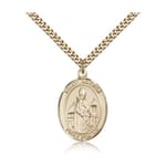Gold Filled St. Walter of Pontnoise Pendant w/ chain