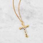 Gold-Plated Crucifix on 18 inch chain