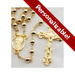 Gold Plated Metal Rosary - 6mm