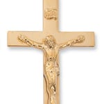 Gold-plated over Sterling Silver Lord's Prayer Crucifix with 24 inch Chain