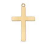 Gold-plated Sterling Silver Lord's Prayer Cross on 24 inch Chain