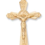 Gold/Sterling Silver Crucifix with 24 inch chain 