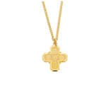 Gold/Sterling Silver Four-Way Medal with 20 inch chain 