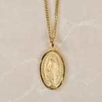 Gold/Sterling Silver Miraculous Medal on 18 inch chain