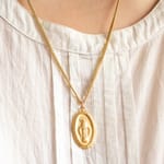 Gold/Sterling Silver Miraculous Medal with 24 inch chain 