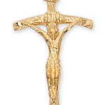 Gold/Sterling Silver Papal Crucifix on 18 inch chain