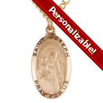 Gold/Sterling Silver St. Joseph Medal with 24 inch chain 