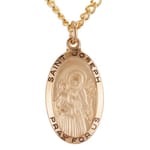 Gold/Sterling Silver St. Joseph Medal with 24 inch chain 